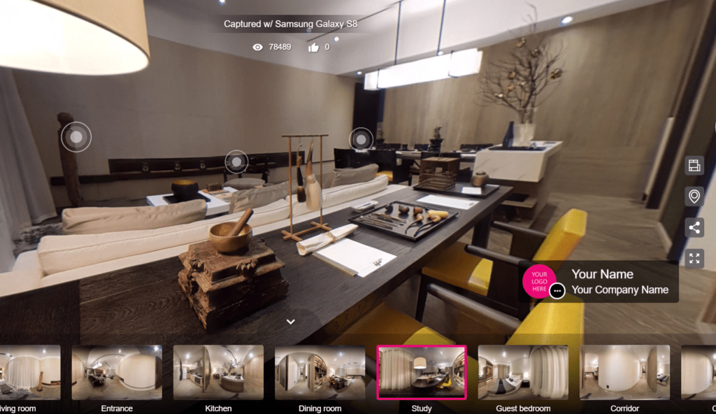 In iStaging LiveTour you can create 360 tours for your listings