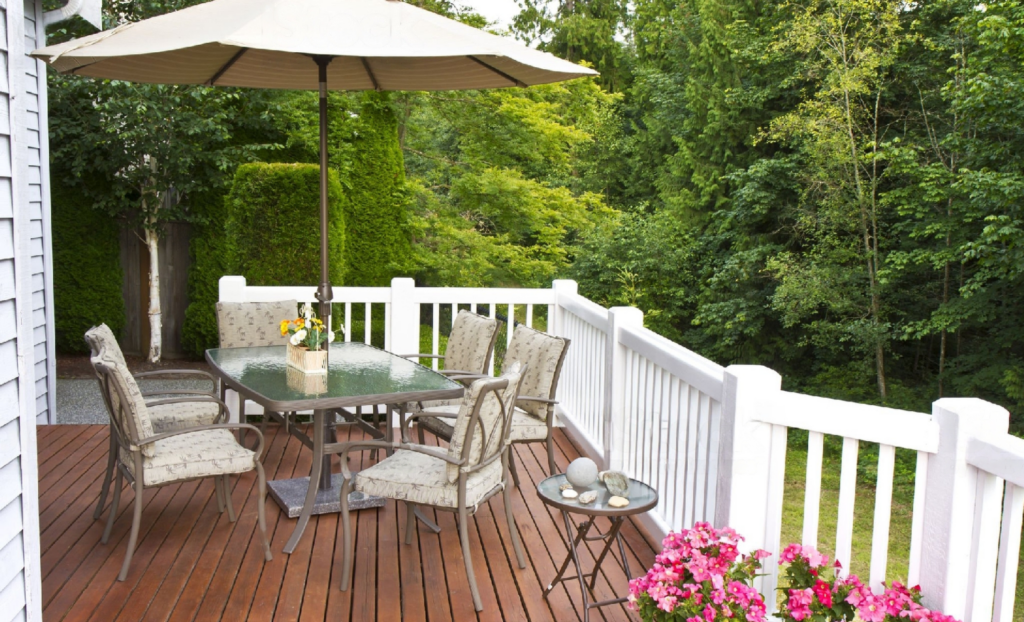 Stylish and comfortable outdoor living space.